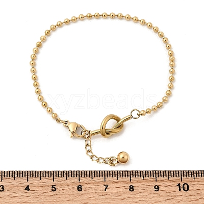 304 Stainless Steel Ball Chain Bracelets for Women BJEW-D407-04G-1
