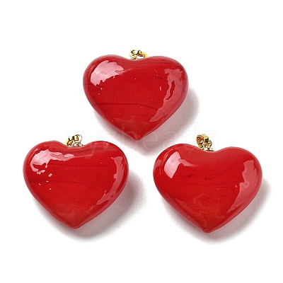 Handmade Lampwork Pendants LAMP-G160-01F-02-G-1