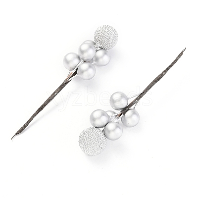 Foam Artificial Christmas Berries with Branch DIY-B019-02C-1
