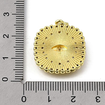 Brass Micro Pave Cubic Zirconia Pendants KK-U072-40B-G-1