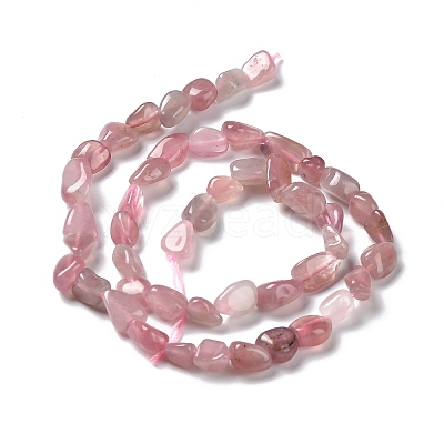 Natural Madagascar Rose Quartz Beads Strands G-P497-01A-02-B-1