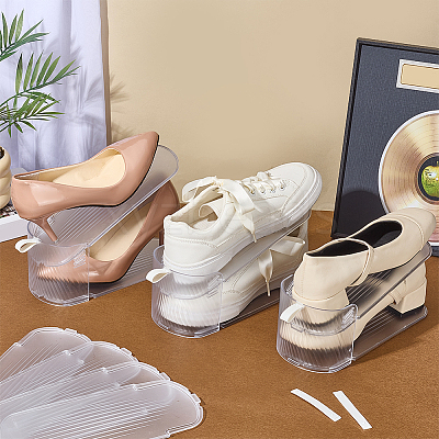 Adjustable Plastic Shoe Racks ODIS-WH0099-170-1