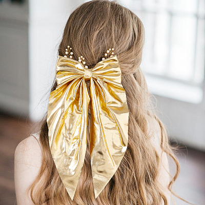4Pcs 2 Colors Cloth Bowknot Hair Barrettes PHAR-FH0001-08-1