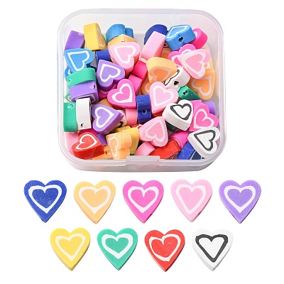 65Pcs Handmade Polymer Clay Beads CLAY-YW0001-69-1
