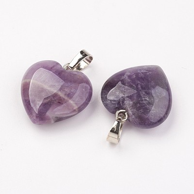 Natural Amethyst Pendants G-G956-B03-FF-1