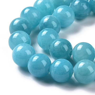 Natural Mashan Jade Round Beads Strands G-D263-8mm-XS28-1