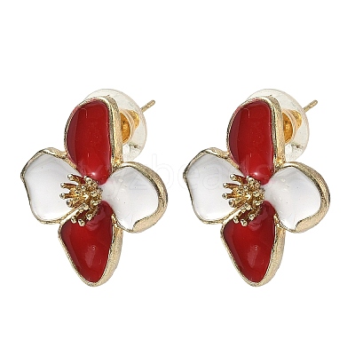 Alloy Enamel Stud Earrings FS-WG082C3-05-1