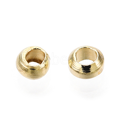 Brass Crimp Beads KK-O102-07G-1