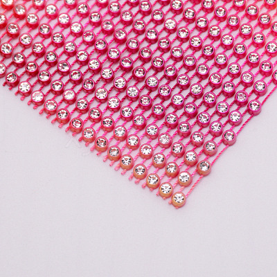 Plastic Elasticity Rhinestone Net KY-WH0020-86J-1