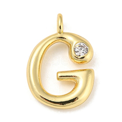 Rack Plating Brass Micro Pave Cubic Zirconia Pendants KK-A200-24G-G-1