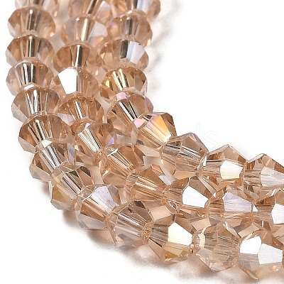 Transparent Electroplate Glass Beads Strands EGLA-A039-T2mm-B12-1