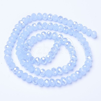 Electroplate Glass Beads Strands EGLA-A034-J4mm-B02-1