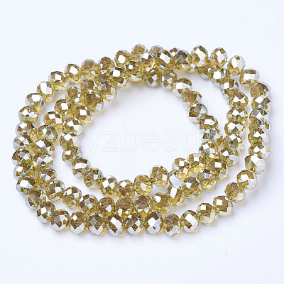 Electroplate Glass Beads Strands EGLA-A034-T6mm-C06-1