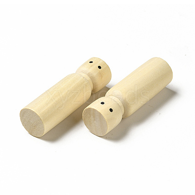 Unfinished Wooden Peg Dolls Display Decorations WOOD-E015-01A-1