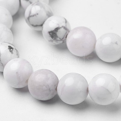 Natural Howlite Beads Strands G-D809-10-8mm-1