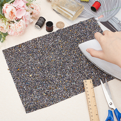 Hotfix Rhinestone Sheet RESI-WH0035-24B-1