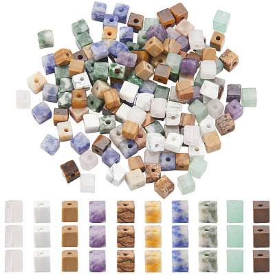 200Pcs 10 Styles Natural Mixed Gemstone Beads Strands G-SC0003-12-1