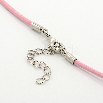 Leather Cord Necklace Making X-MAK-F002-M-1