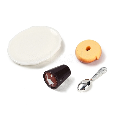 Resin Miniature Breakfast Set Ornaments DIY-H174-01A-1