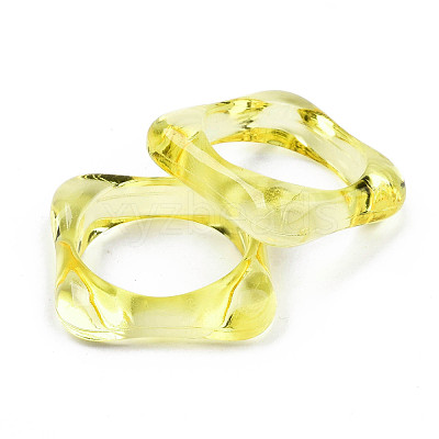 Transparent Acrylic Finger Rings RJEW-T010-03H-1