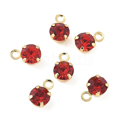 Brass Glass Charms KK-C097-08G-01-1