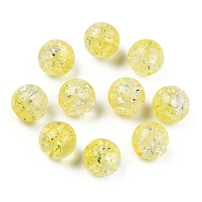 Transparent Crackle Acrylic Beads CACR-N002-03B-1
