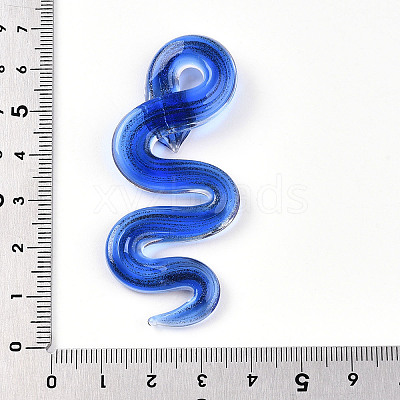 Handmade Gold Sand Lampwork Big Pendants LAMP-T023-11B-1
