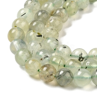 Natural Prehnite Beads Strands G-S333-6mm-032-1