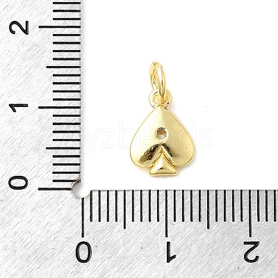 Brass Micro Pave Cubic Zirconia Charms KK-C139-08G-1