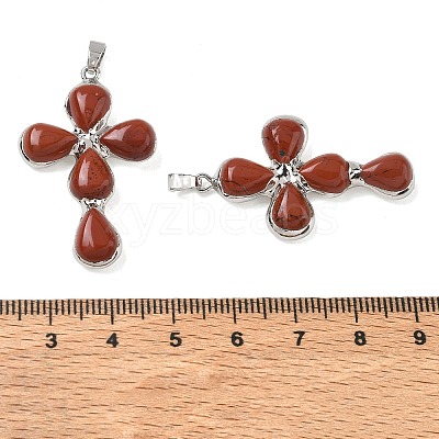 Natural Red Jasper Pendants GG-CBA9F30-02P-12-1