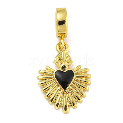 Rack Plating Brass Enamel European Dangle Charms KK-I718-25G-01-1