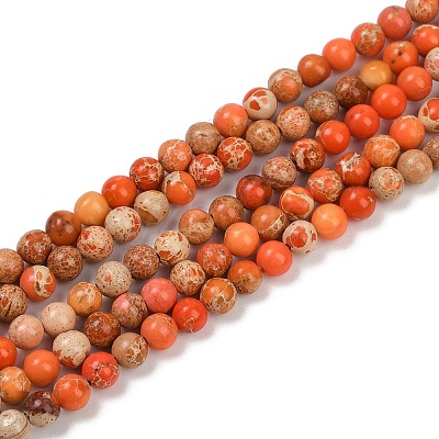 Dyed Natural Regalite/Imperial Jasper/Sea Sediment Jasper Beads Strands G-B124-C04-15-1