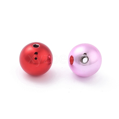 Christmas Theme UV Plating Acrylic Beads PACR-B003-01A-1