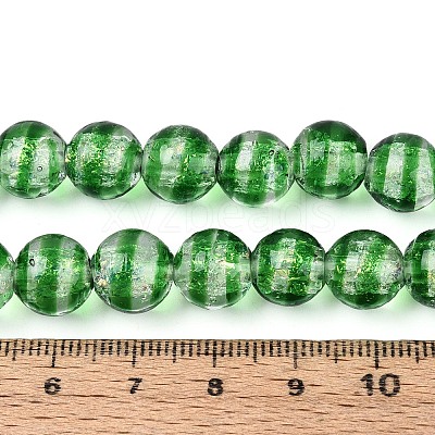 Handmade Foil Glass Beads Strands FOIL-N033-05D-1