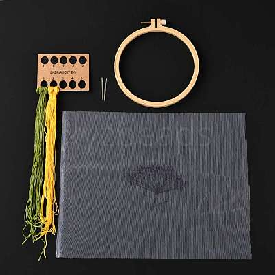 DIY Transparent Fabric Embroidery Kits DIY-K032-79C-1