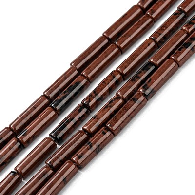 Natural Mahogany Obsidian Beads Strands G-F247-48-1