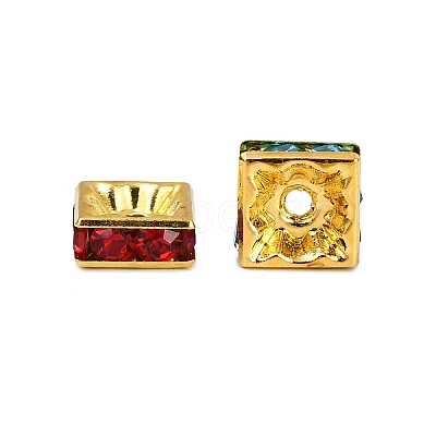 Brass Rhinestone Spacer Beads RSB074NFG-1