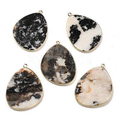 Natural Zebra Jasper Pendants G-K347-02G-02-1