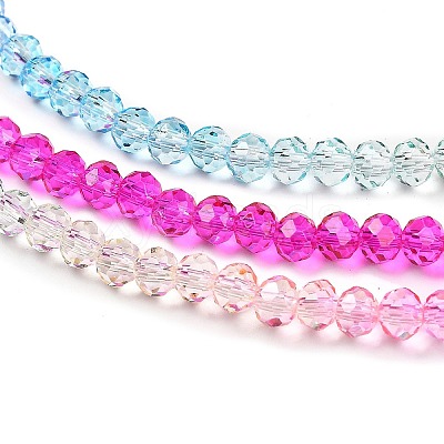 Transparent Painted Glass Beads Strands DGLA-A034-T4mm-A14-1
