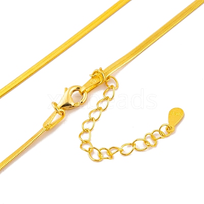925 Sterling Silver Snake Chain Necklaces NJEW-P300-01B-G-1