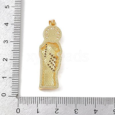 Brass Micro Pave Cubic Zirconia Pendants KK-R230-12G-1