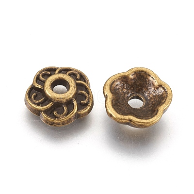 Tibetan Style Alloy Bead Caps MLF0459Y-NF-1