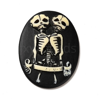 Halloween Opaque Resin Cabochons CRES-F023-05-1