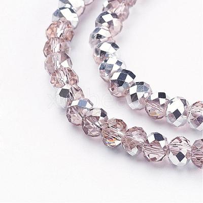 Electroplate Glass Bead Strands GR6MMY-19S-1