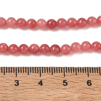 Natural Dyed Yellow Jade Gemstone Bead Strands G-R271-4mm-Y19-1-1
