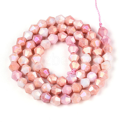 Anti-Tarnish Electroplate Bicone Glass Beads Strands EGLA-T021-6mm-16-04-1