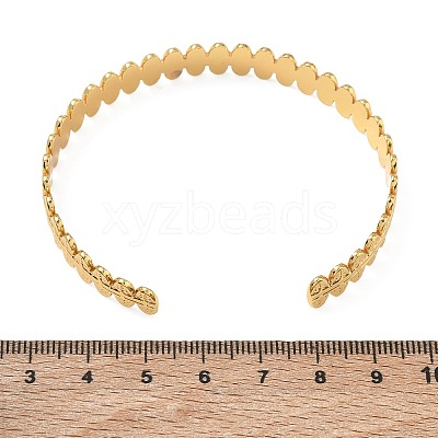 304 Stainless Steel Oval Cuff Bangles SA-CBA46AF-28G-1