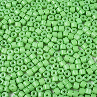 Opaque Baking Paint Glass Seed Beads SEED-T008-02Q-1