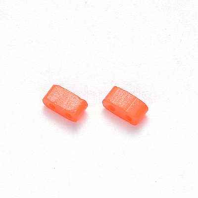 FGB 2-Hole Baking Paint Glass Seed Beads SEED-S031-M-406-1