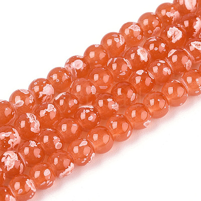 Baking Paint Glass Beads Strands DGLA-N015-4mm-04-1